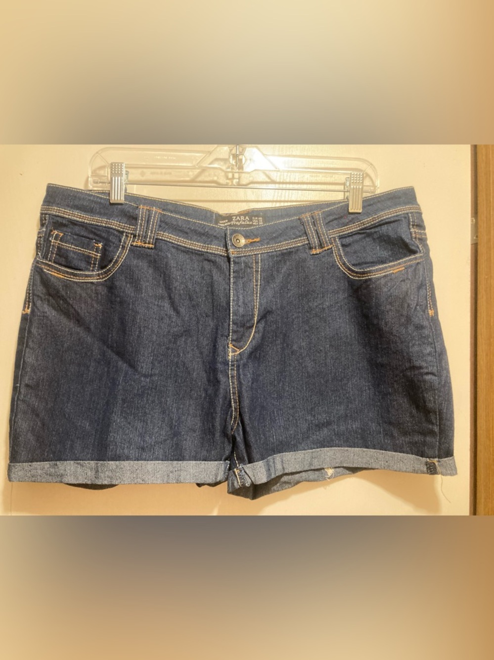 Zara Dark Blue Denim Shorts